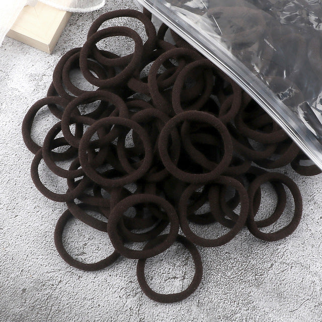 Solid Color Elastic Hair Rings