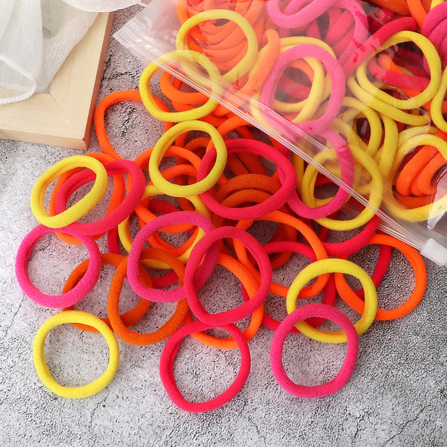 Solid Color Elastic Hair Rings