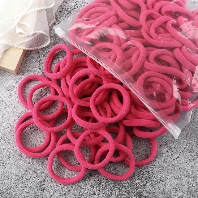 Solid Color Elastic Hair Rings