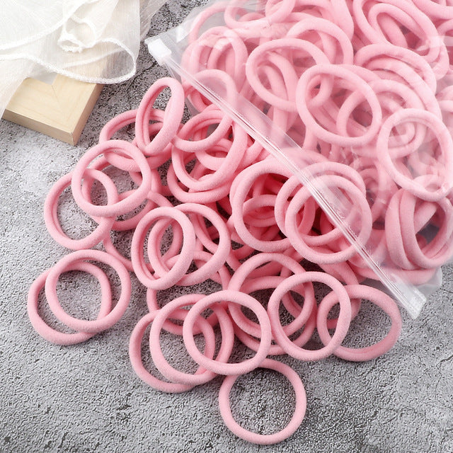 Solid Color Elastic Hair Rings