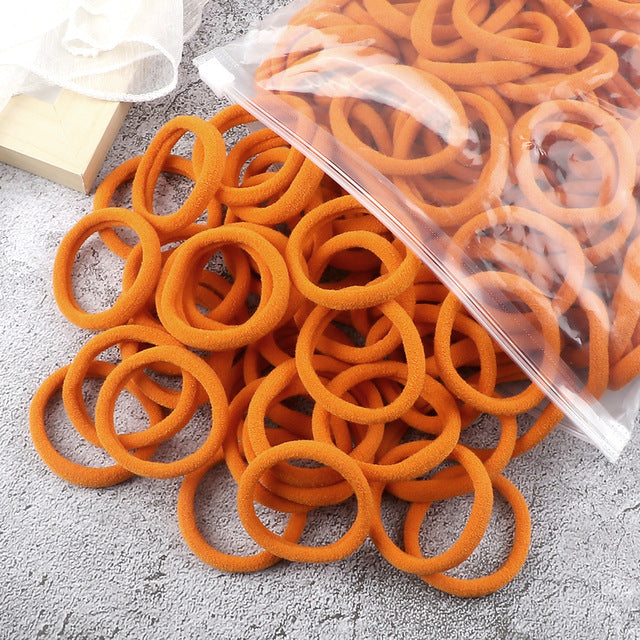 Solid Color Elastic Hair Rings