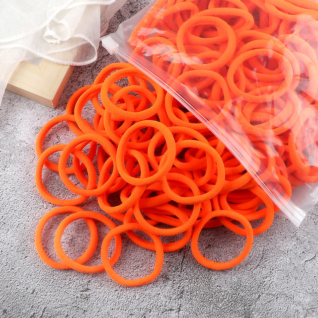 Solid Color Elastic Hair Rings