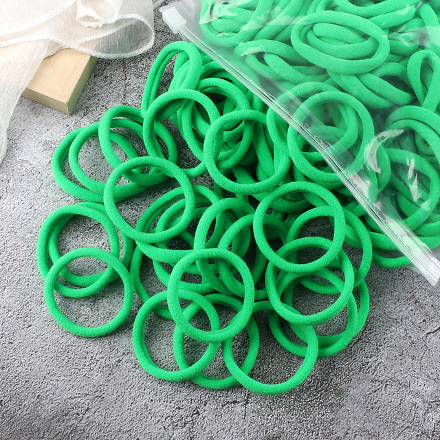 Solid Color Elastic Hair Rings
