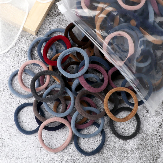 Solid Color Elastic Hair Rings
