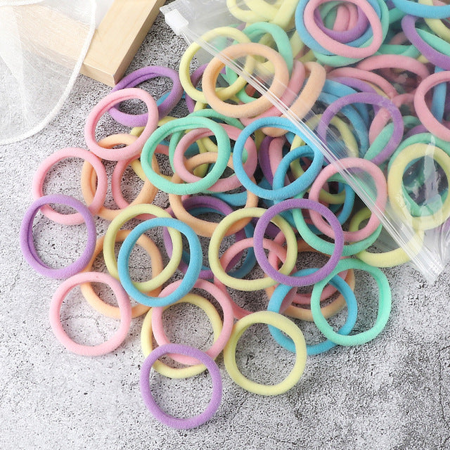 Solid Color Elastic Hair Rings