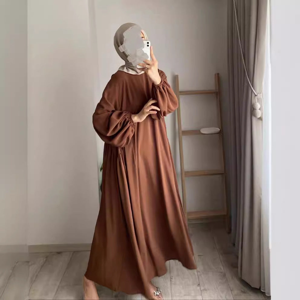 Solid color elegant loose pullover jumpsuit