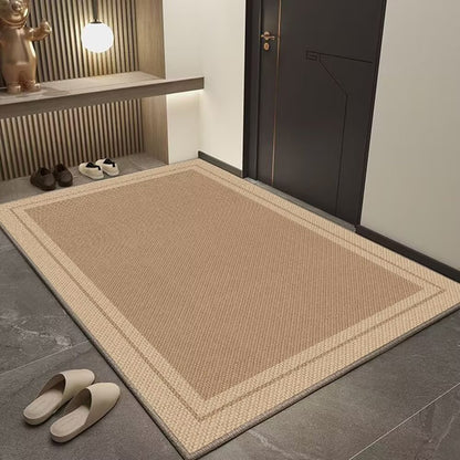 Solid-color entrance door mat