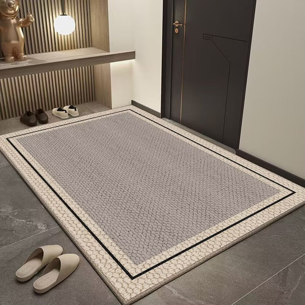 Solid-color entrance door mat