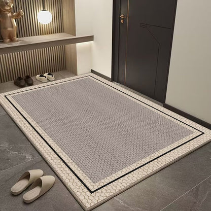 Solid-color entrance door mat