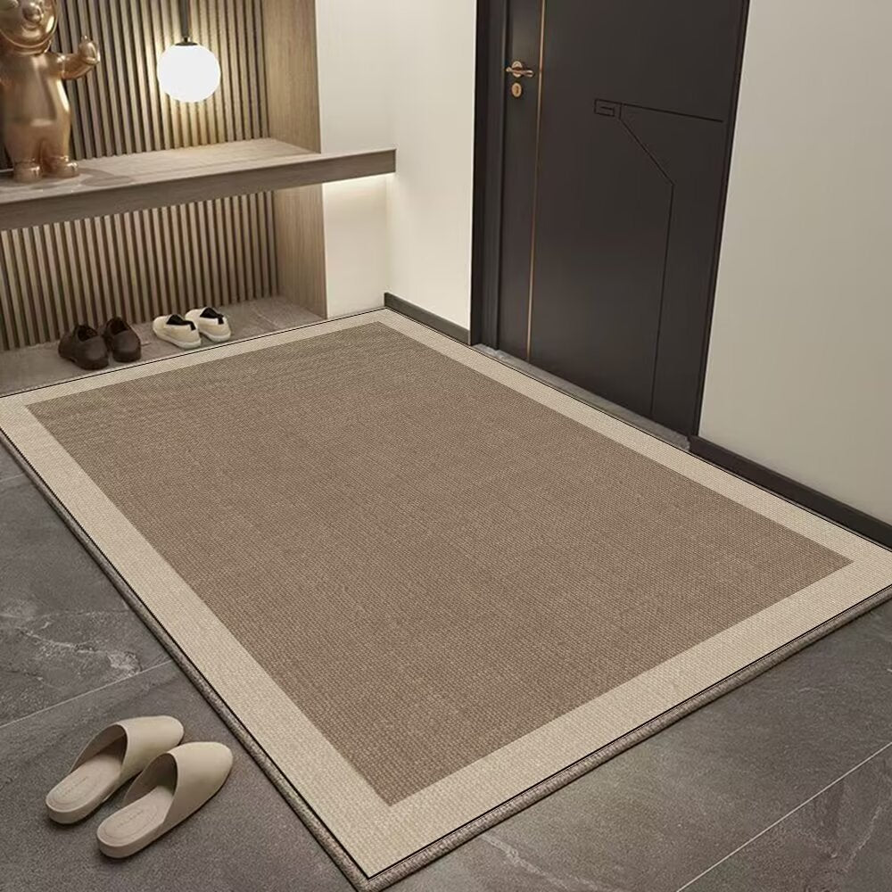 Solid-color entrance door mat