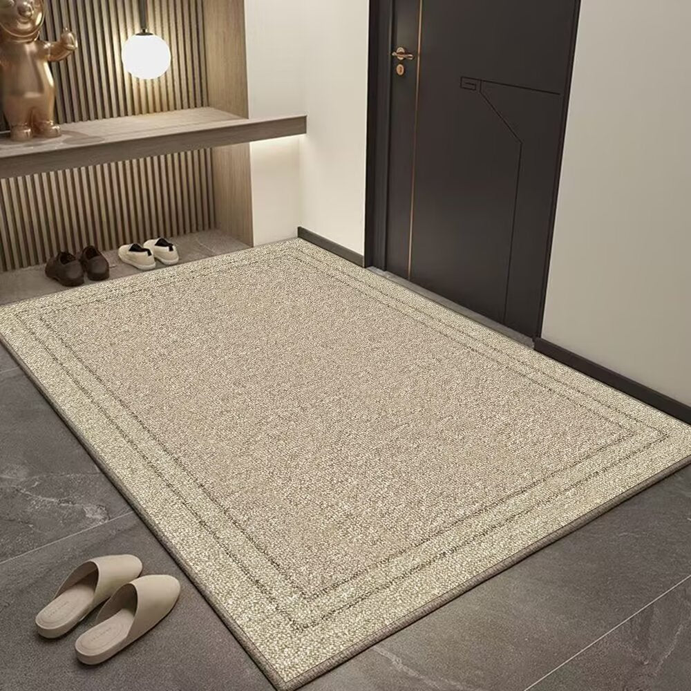 Solid-color entrance door mat