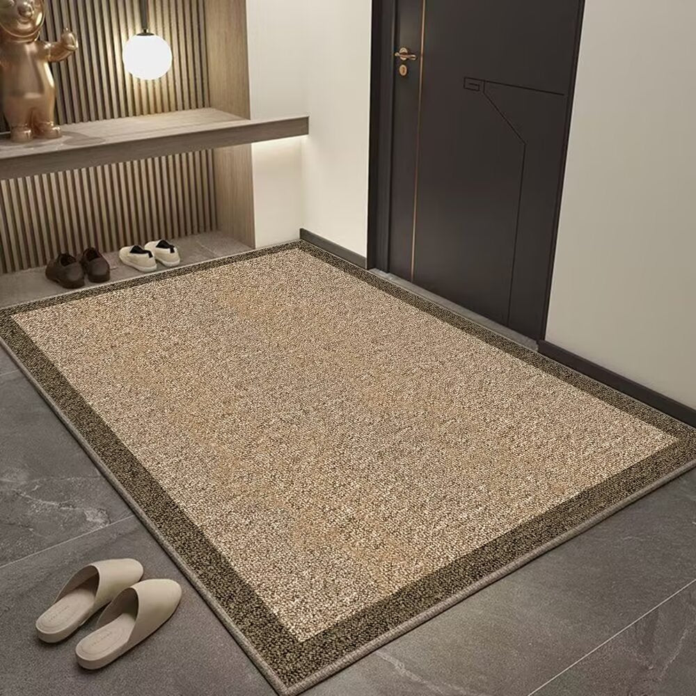 Solid-color entrance door mat