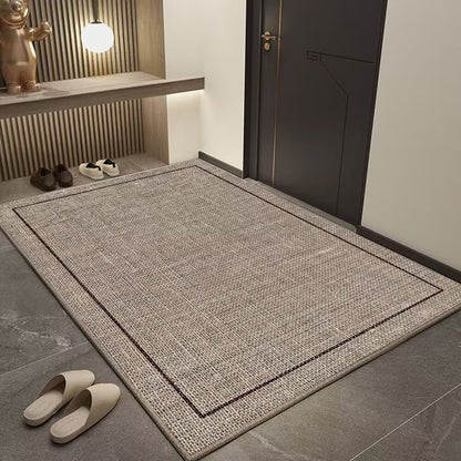 Solid-color entrance door mat