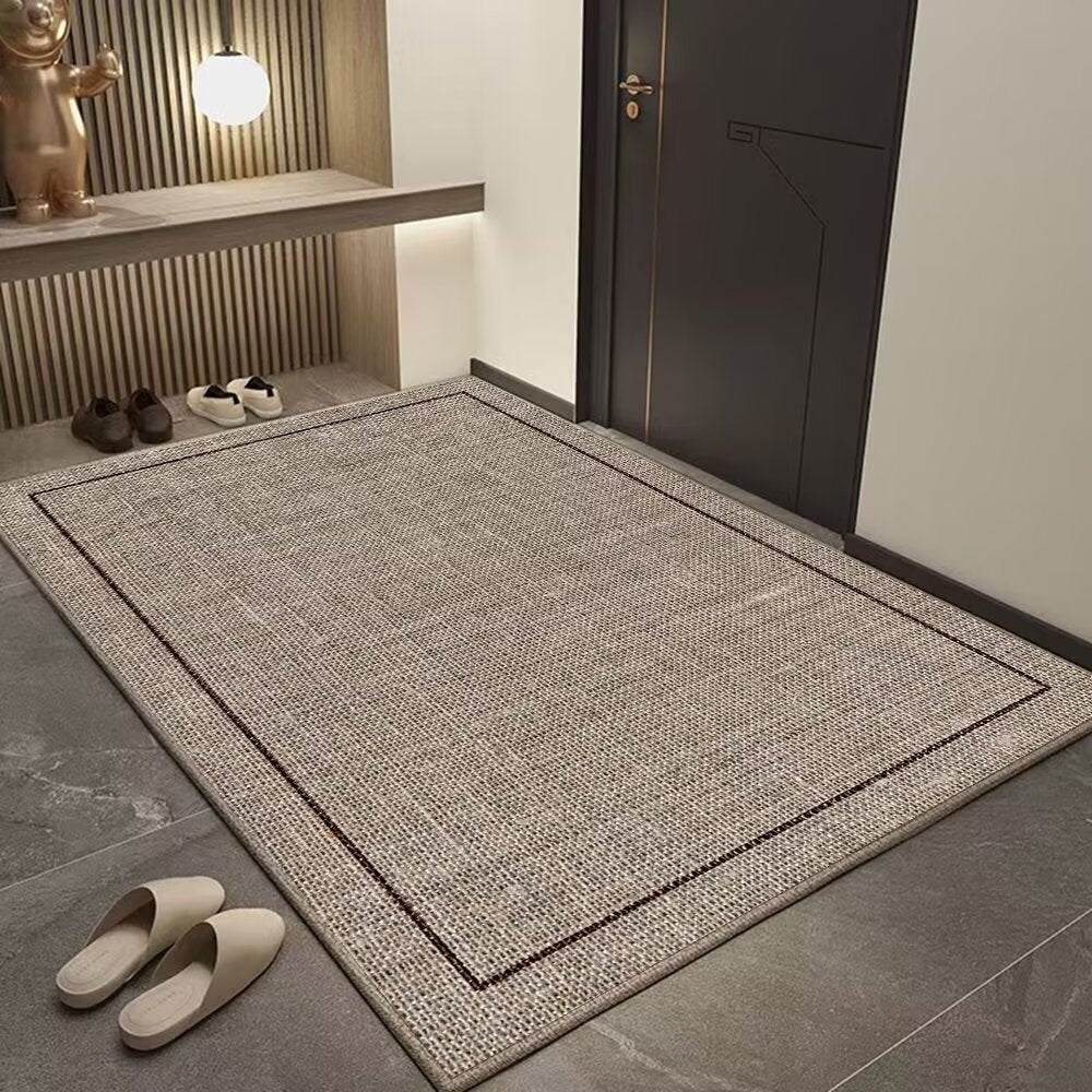 Solid-color entrance door mat