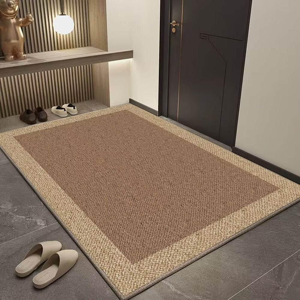 Solid-color entrance door mat