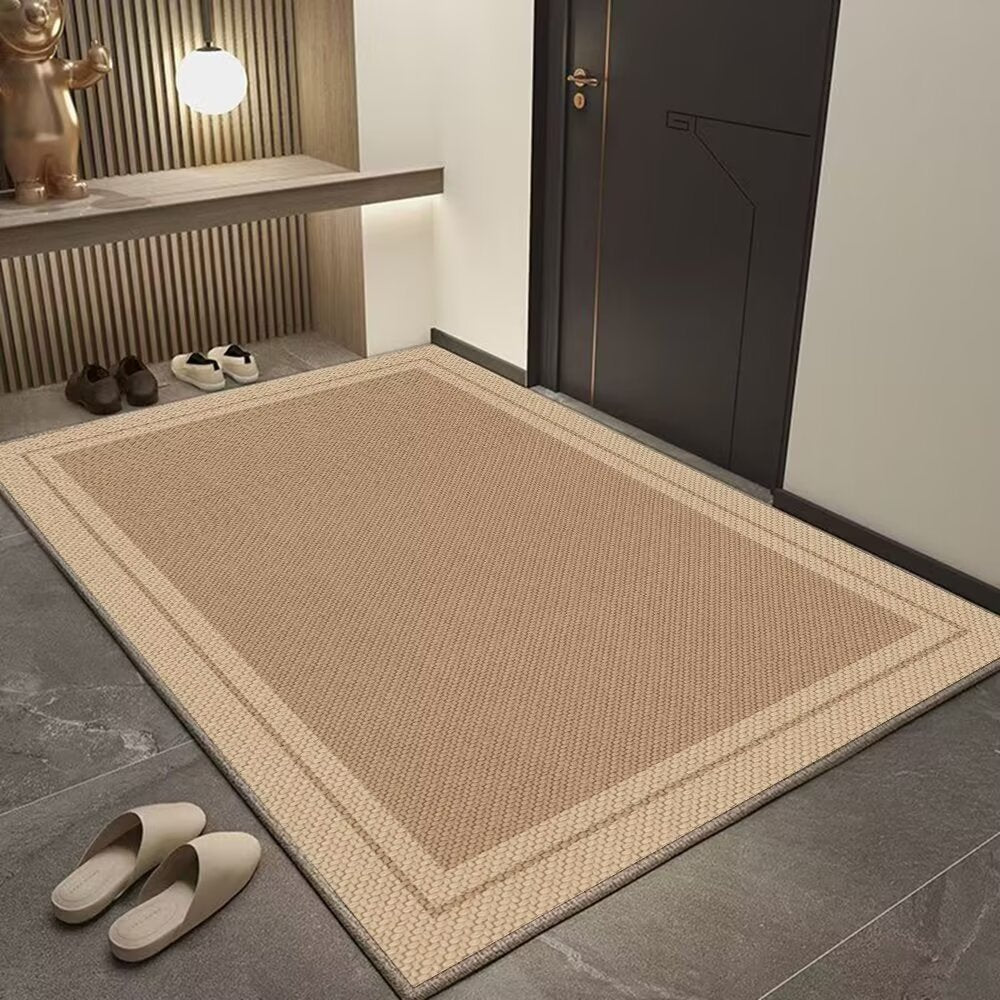 Solid-color entrance door mat