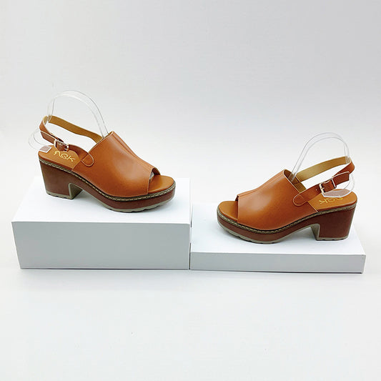 Solid-color fish-mouth high-heeled sandals
