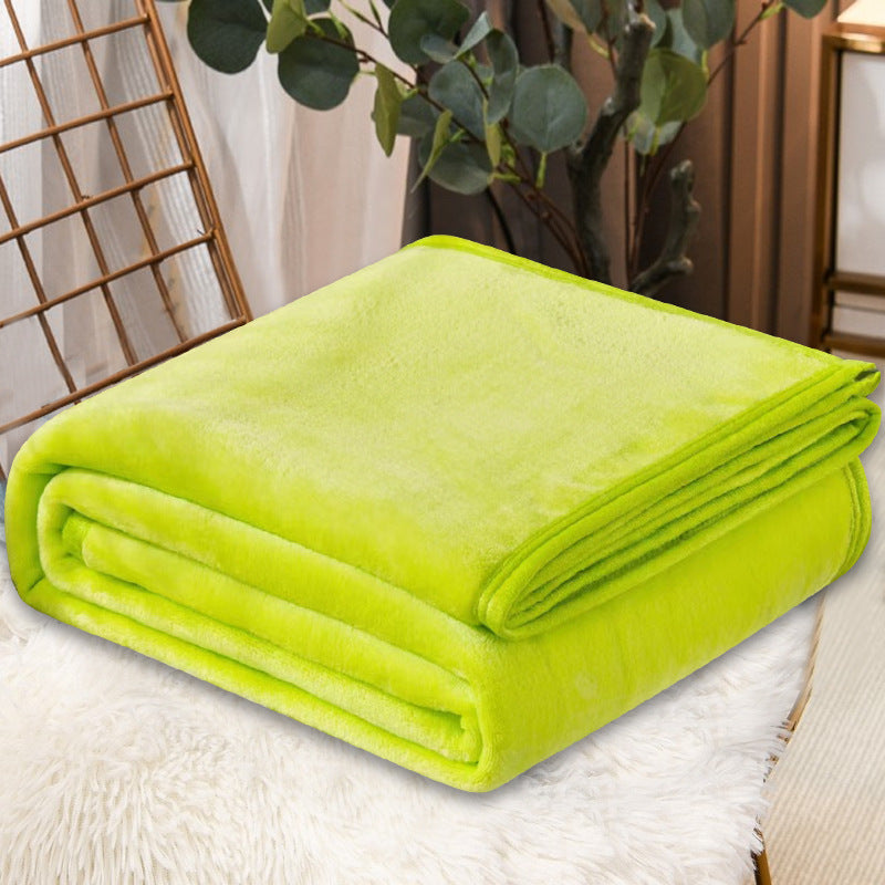 Solid-color flannel blanket