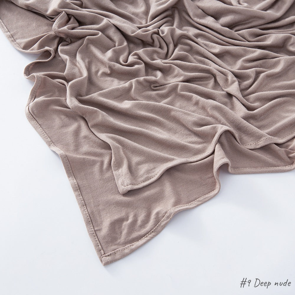 Solid-color headscarf veil shawl