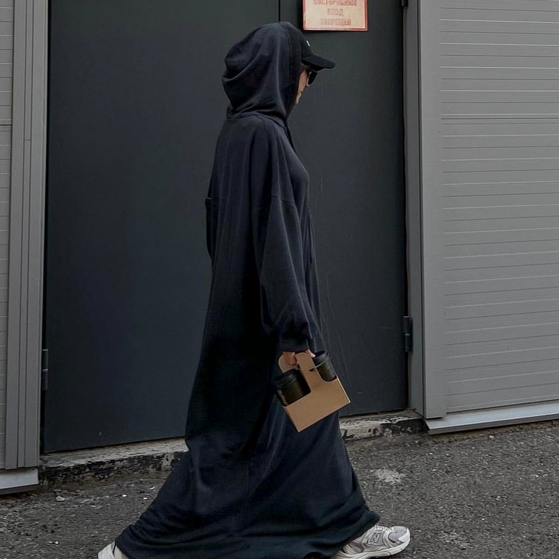 Solid Color Hoodie dress