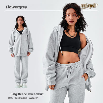 Solid-color hoodie