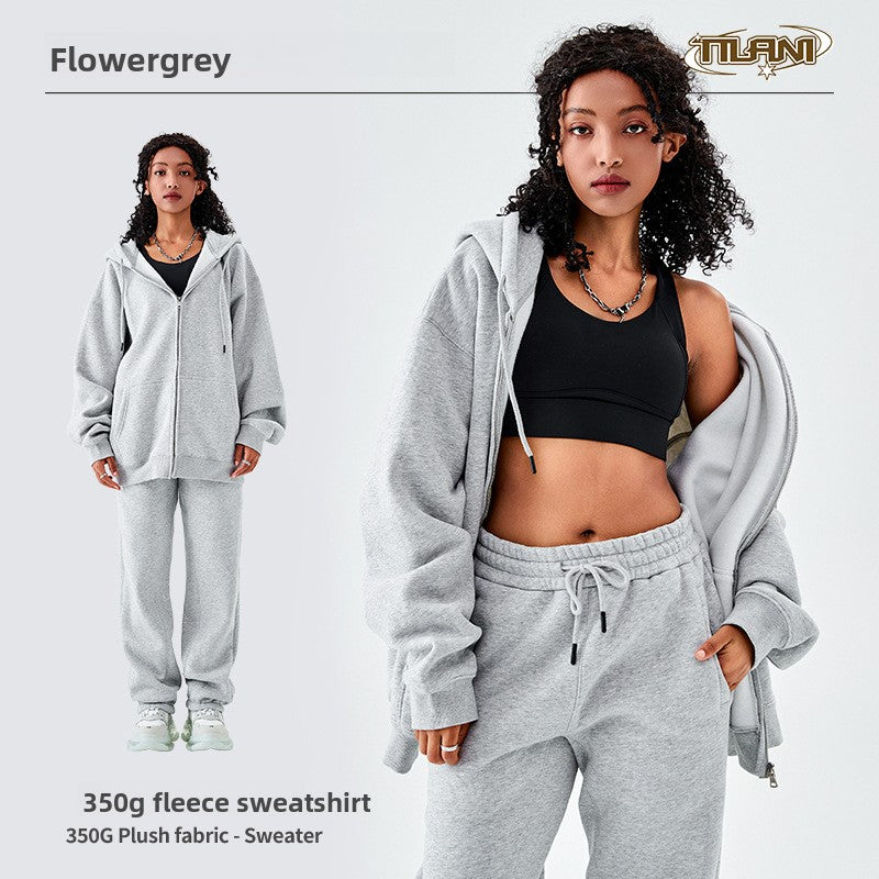 Solid-color hoodie