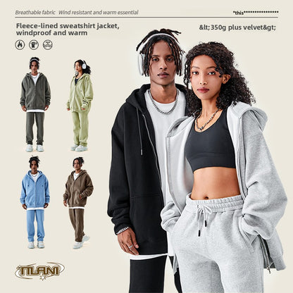 Solid-color hoodie
