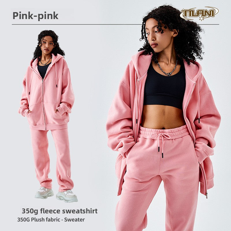 Solid-color hoodie