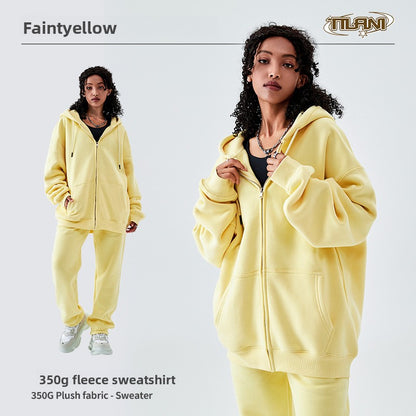 Solid-color hoodie
