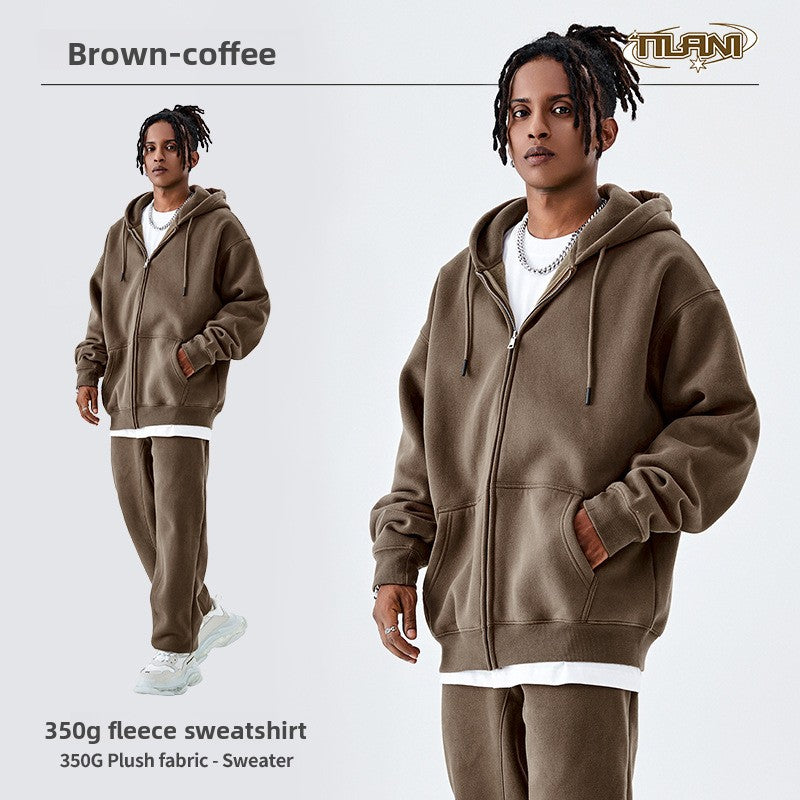 Solid-color hoodie