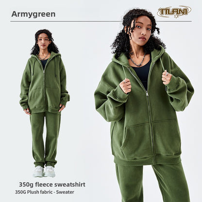 Solid-color hoodie