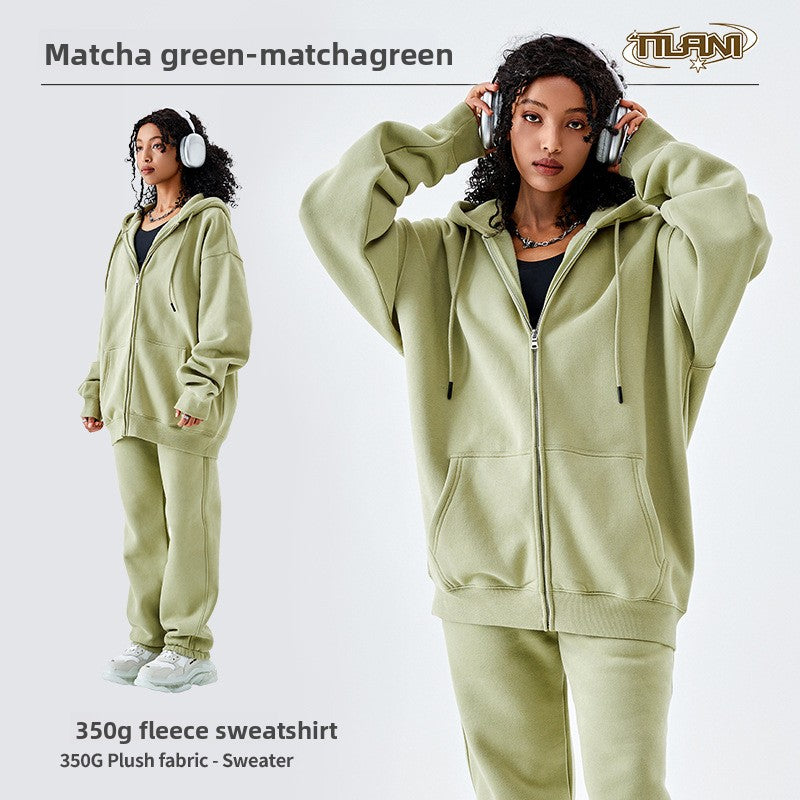 Solid-color hoodie