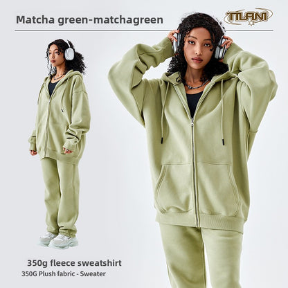 Solid-color hoodie