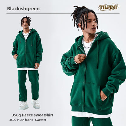Solid-color hoodie