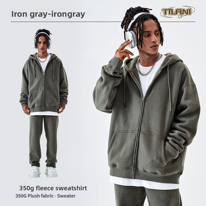 Solid-color hoodie