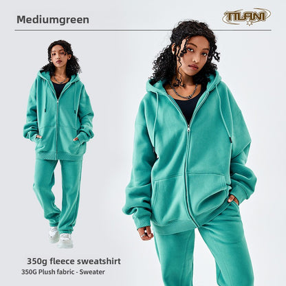Solid-color hoodie