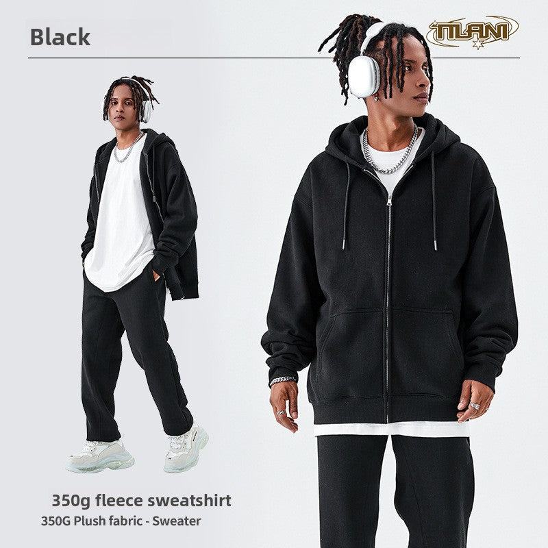 Solid-color hoodie