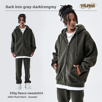 Solid-color hoodie