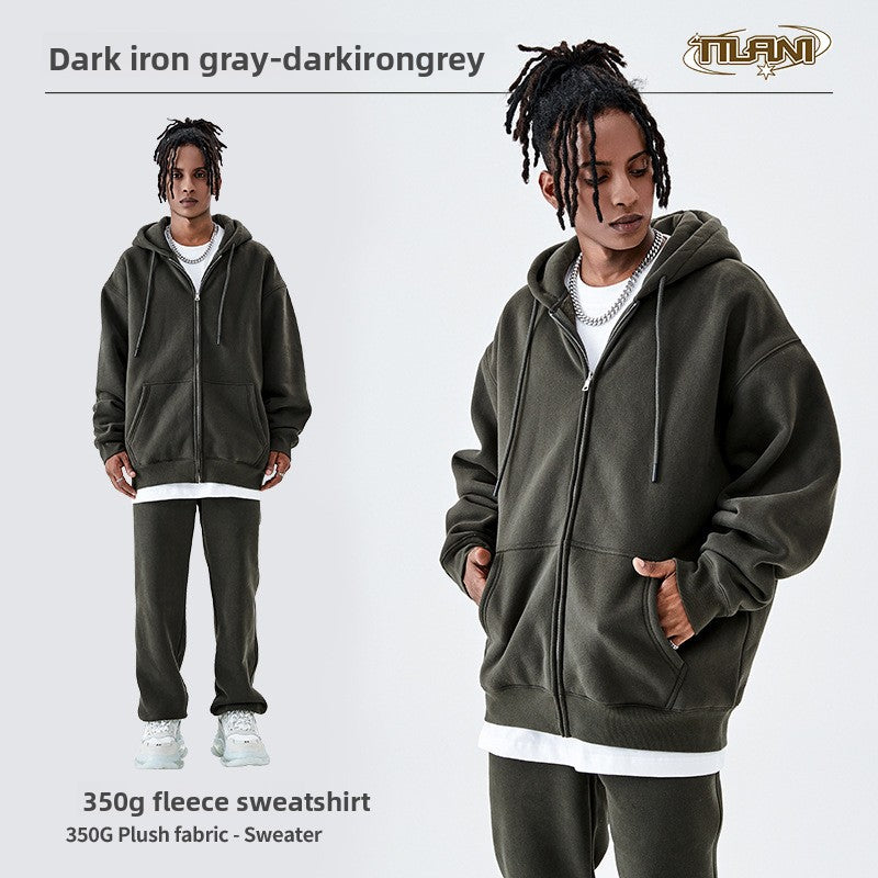 Solid-color hoodie