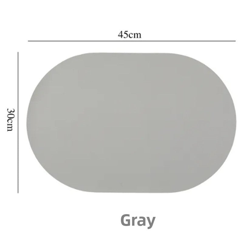 Solid-color leather placemat