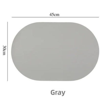 Solid-color leather placemat