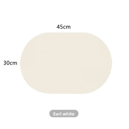 Solid-color leather placemat