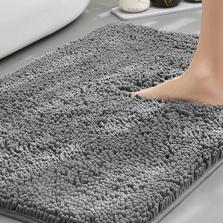 Solid Color Long-Haired Chenille Floor Mats