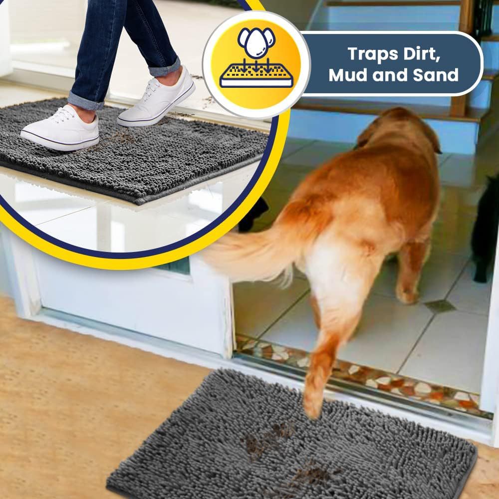Solid Color Long-Haired Chenille Floor Mats