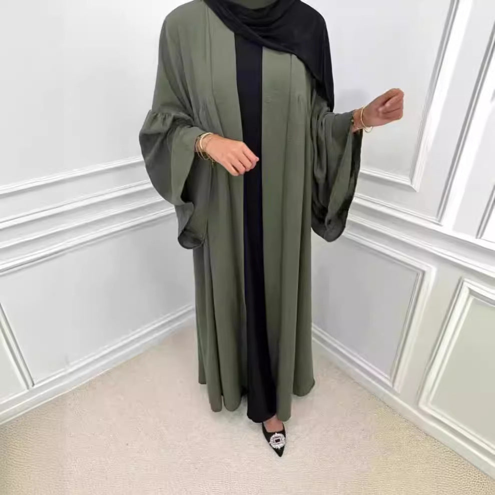 Solid Color Loose Bell Sleeve Jacket