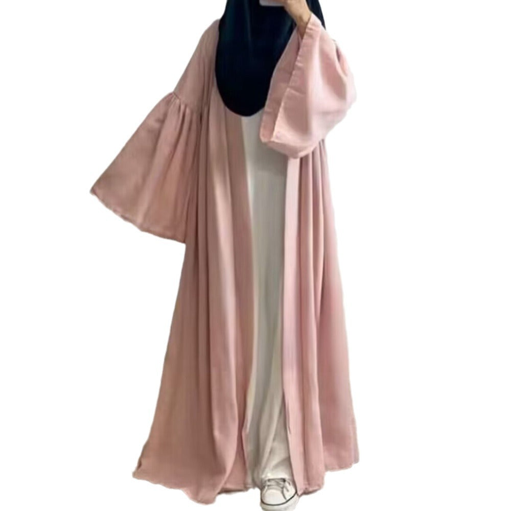 Solid Color Loose Bell Sleeve Jacket