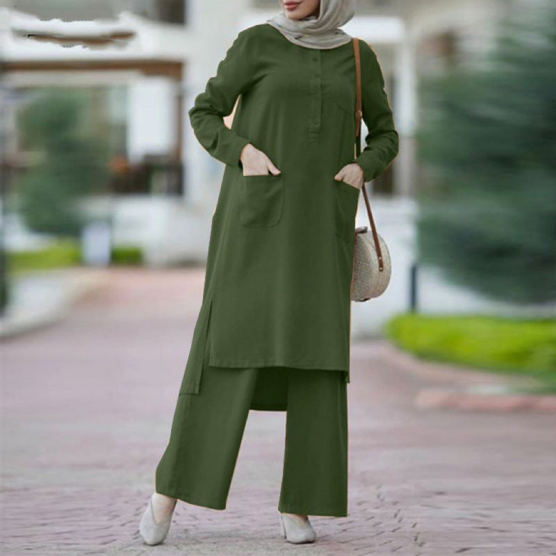 Solid color loose long sleeves