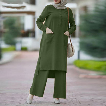 Solid color loose long sleeves