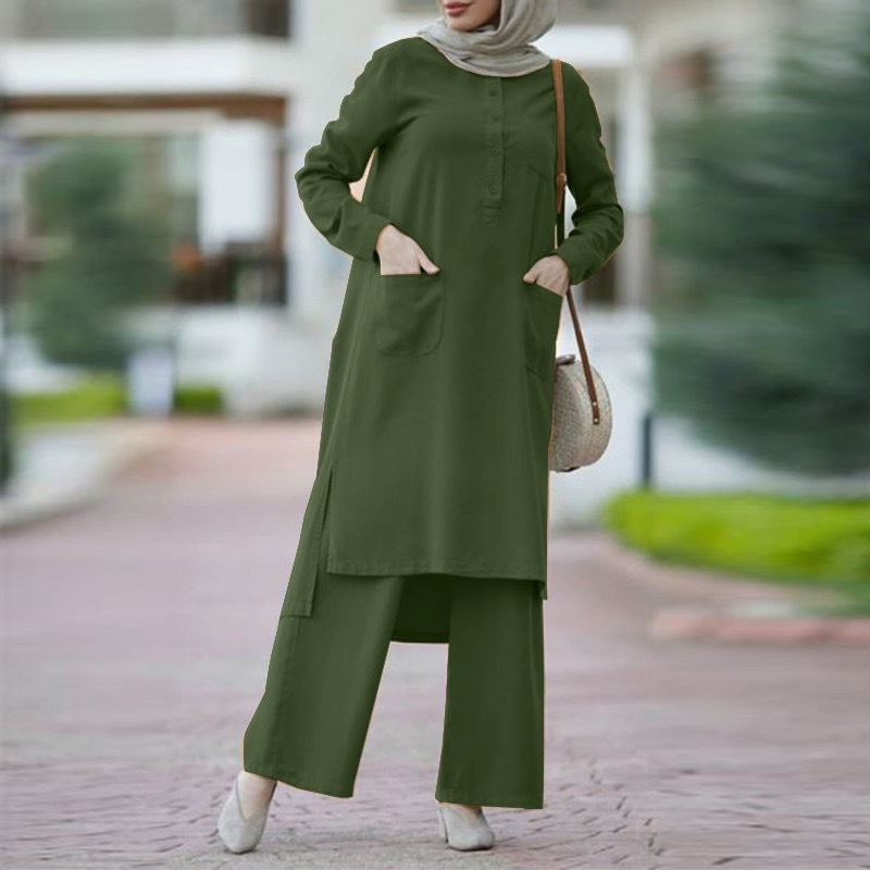 Solid color loose long sleeves