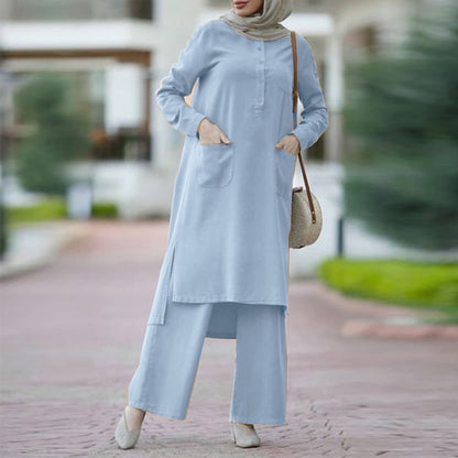 Solid color loose long sleeves